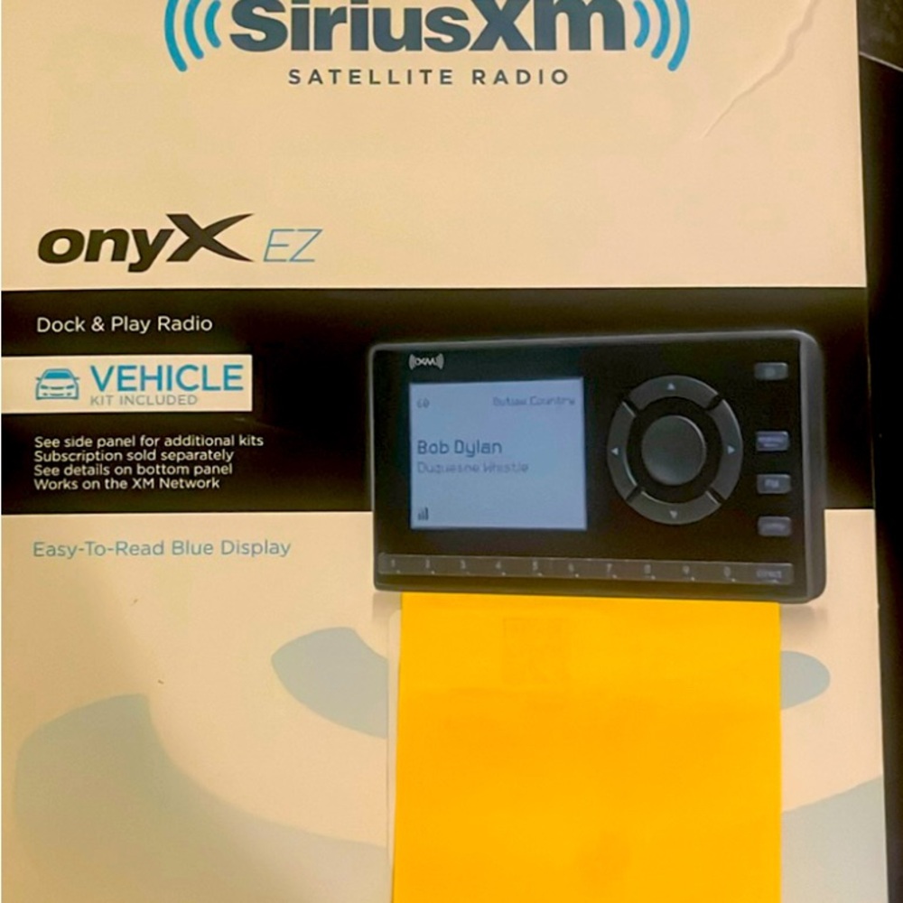 Onyx EZ dock and play radio with vehicle kit